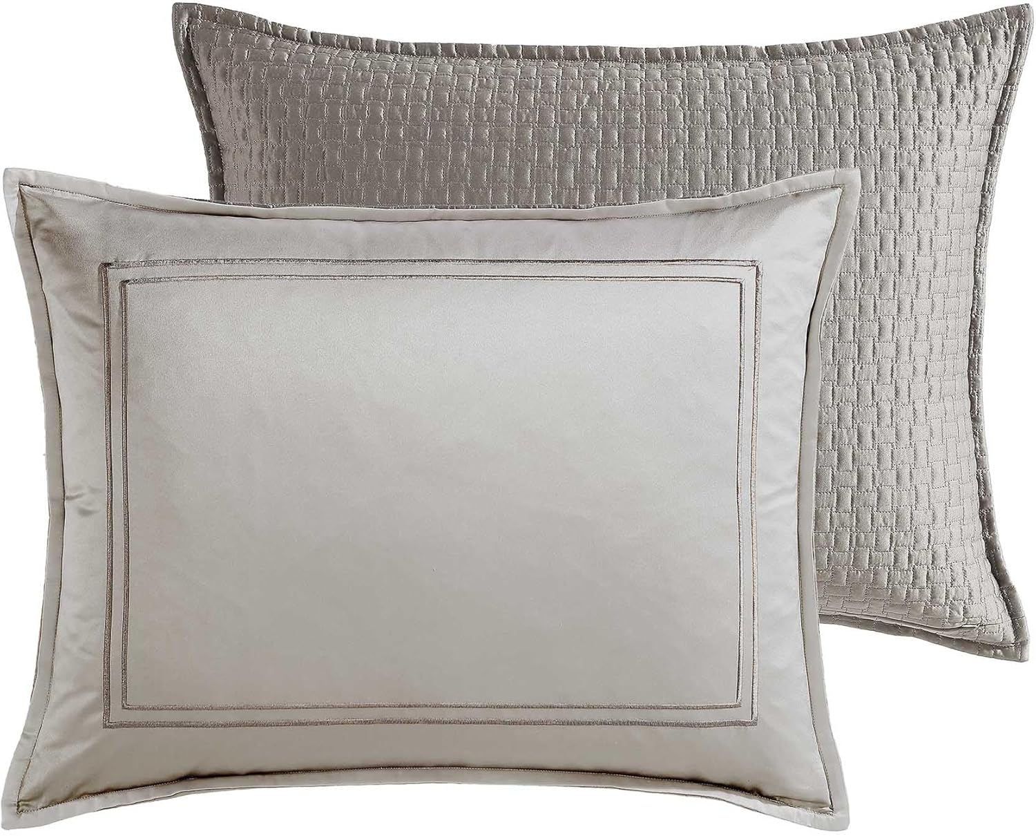 Riverbrook Home Kendall Comforter Set, Queen, Silver/Gray, 7 Piece Set
