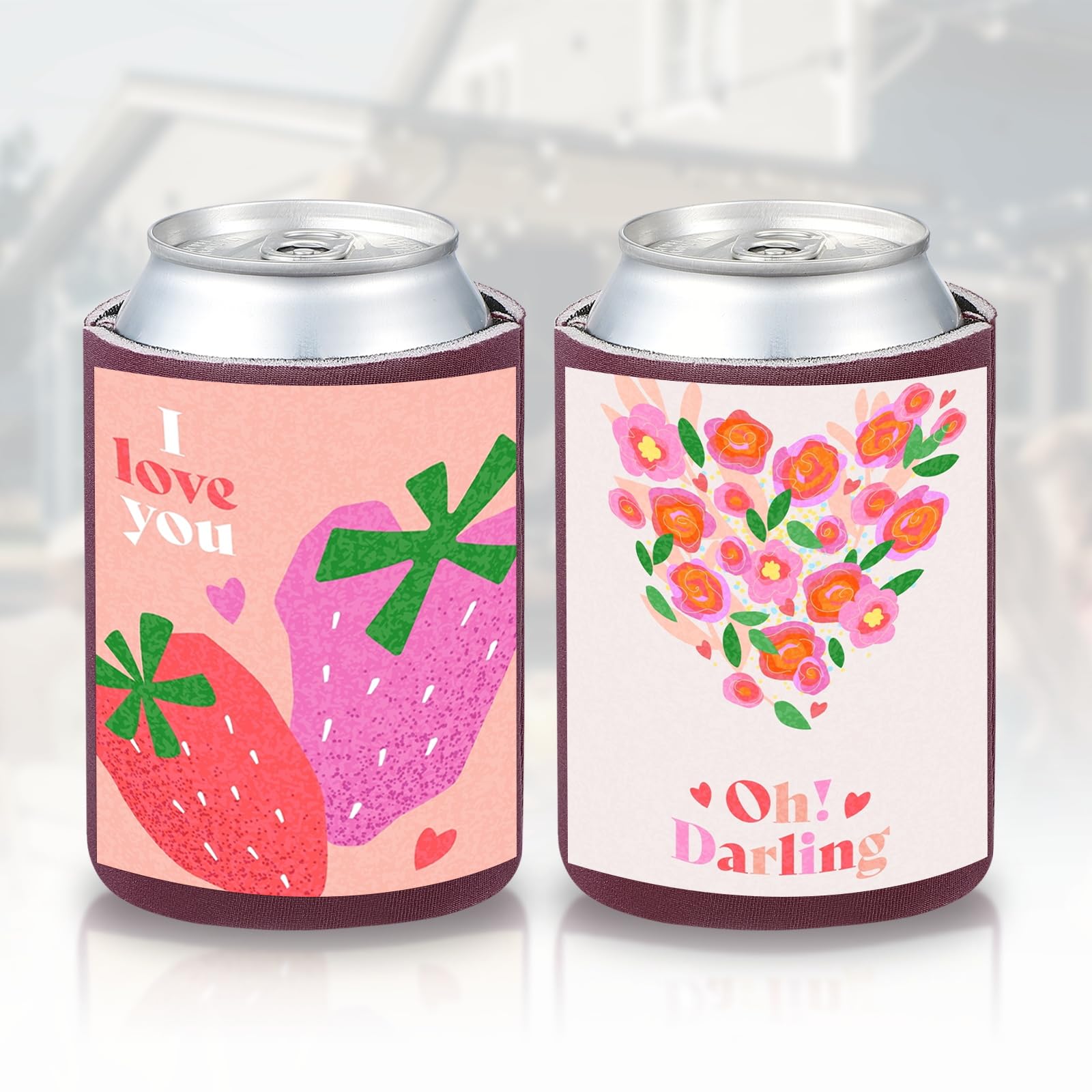 PATIKIL Blank Beer Can Cooler Sleeves 50Pcs Plain Bulk Collapsible Bottle Sleeve Insulated Foam Can Cover for 10oz Bottle Wedding Party HTV Sublimation - Image 4