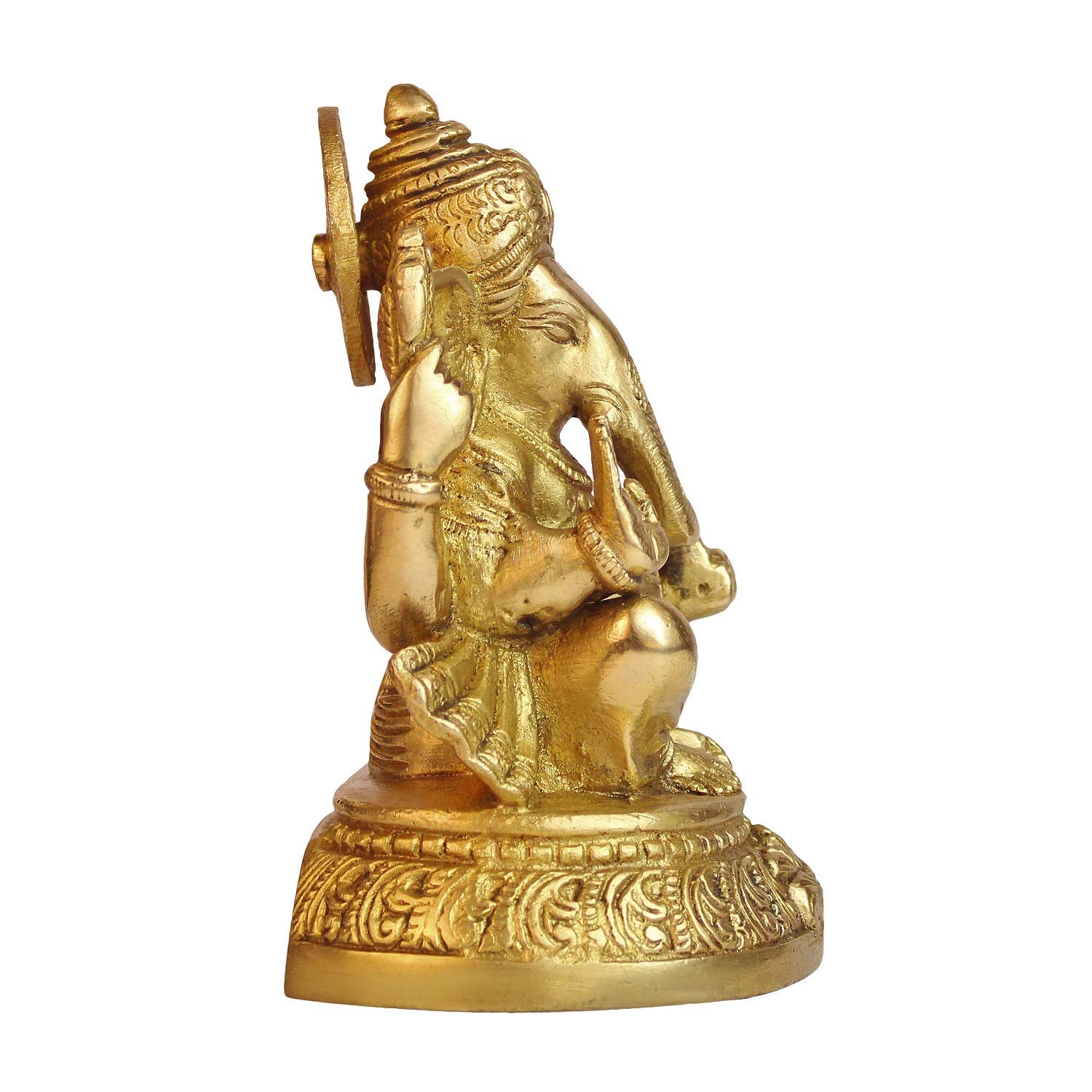 Artvarko Brass Lord Ganesha Murti in Blessing Posture Sitting with