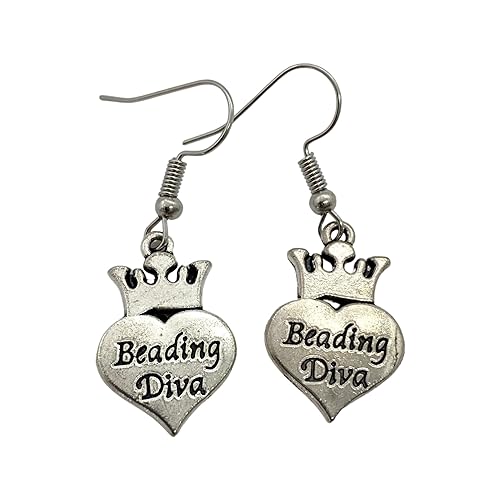 Beading Diva Earrings - Gifts for Bead Crafter Women Girls