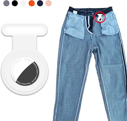 Miniatura 1 de Compatible con funda AirTag, funda de silicona suave para AirTag rastreador GPS oculto, broches estilo AirTag antiarañazos, para niños, ancianos,