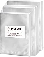 Vista 1 de Bolsas selladoras al vacío, precortadas de 150 galones 11x16, cuarto de galón 8x12, pinta 6x10, a prueba de olores, prevención de pinchazos