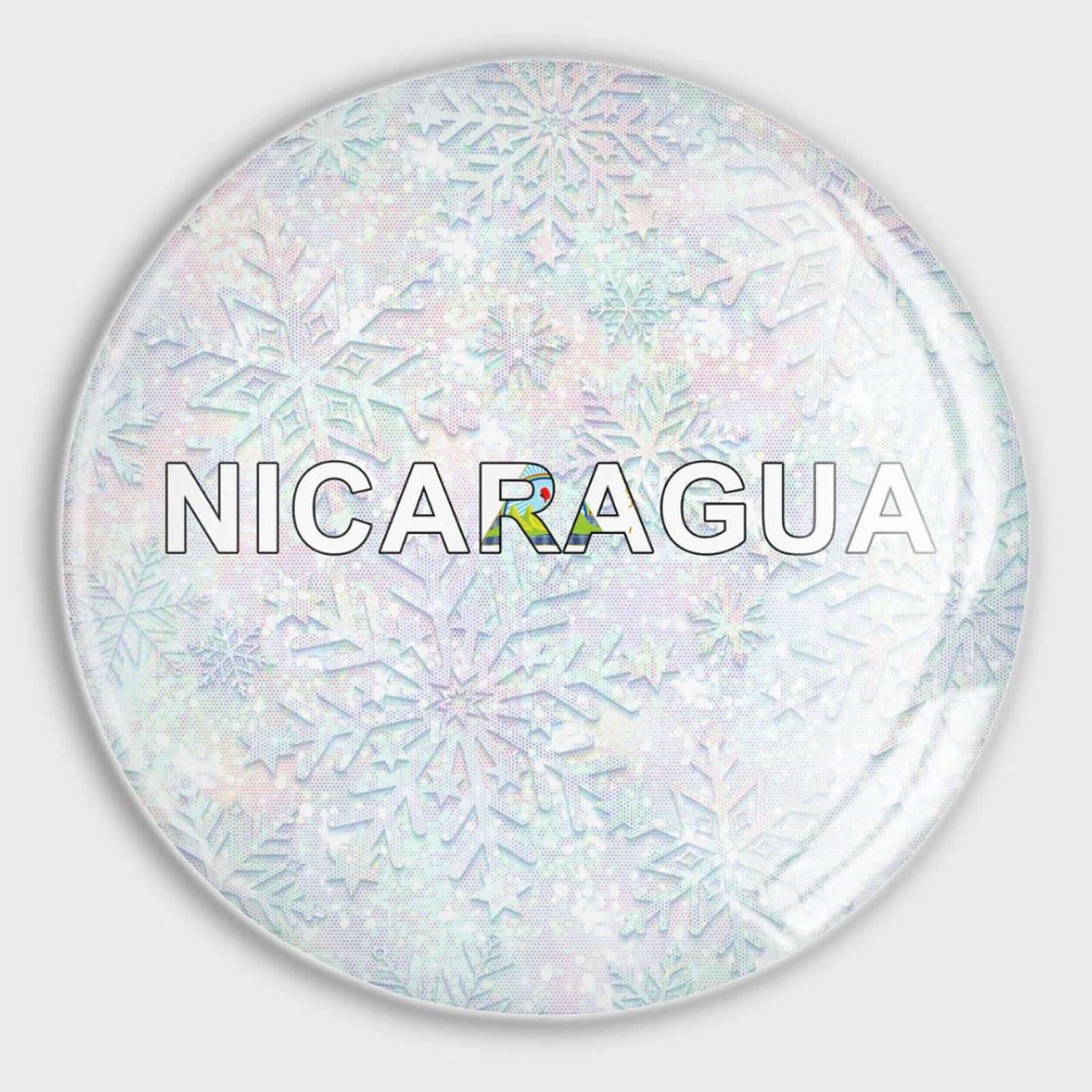 Aimant drapeau Nicaragua lot de 4 magnets en verre pour frigo