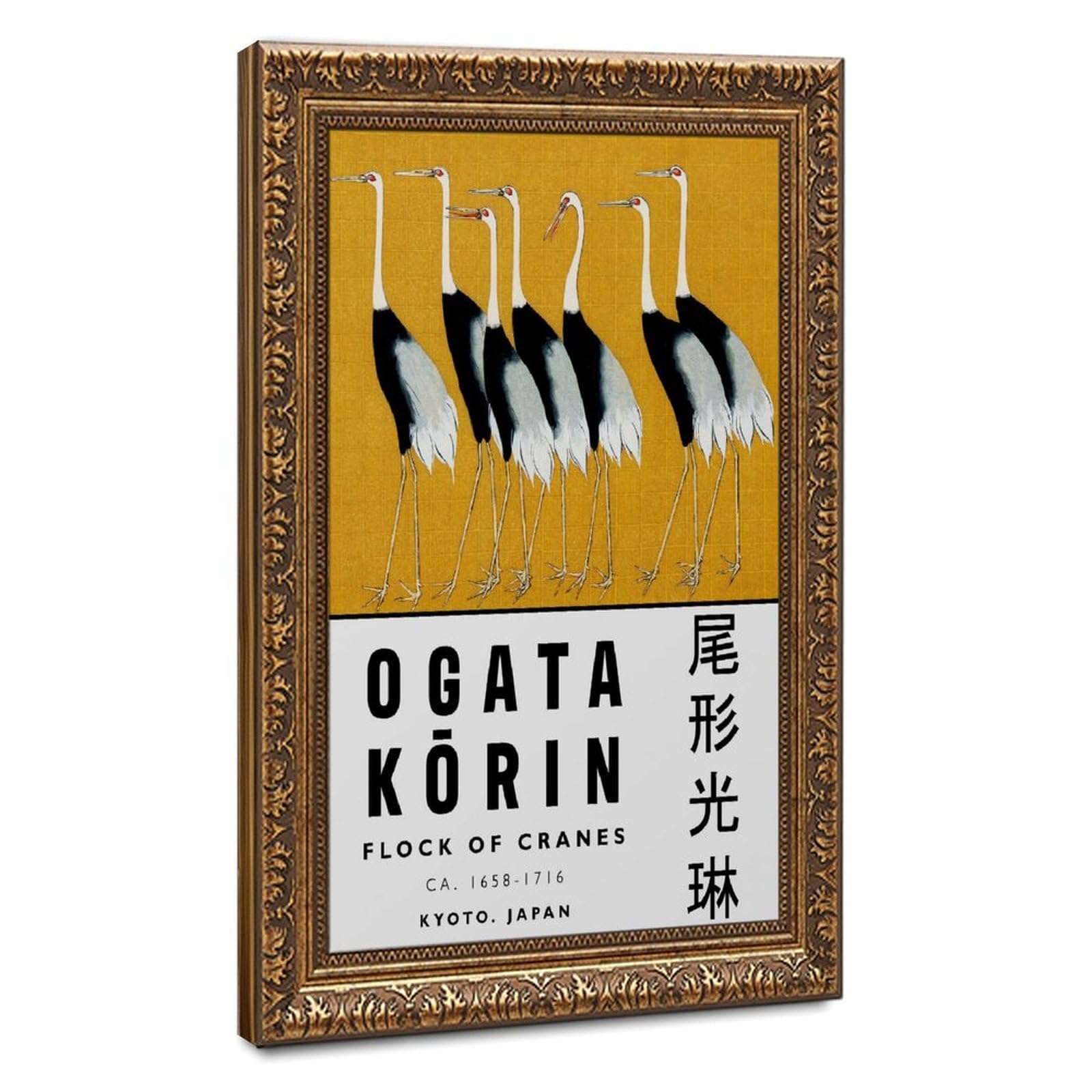 Bareronor Flock of Cranes Canvas Poster Bedroom Decor Landscape Office Room Decor Gift 24" L X 36" W
