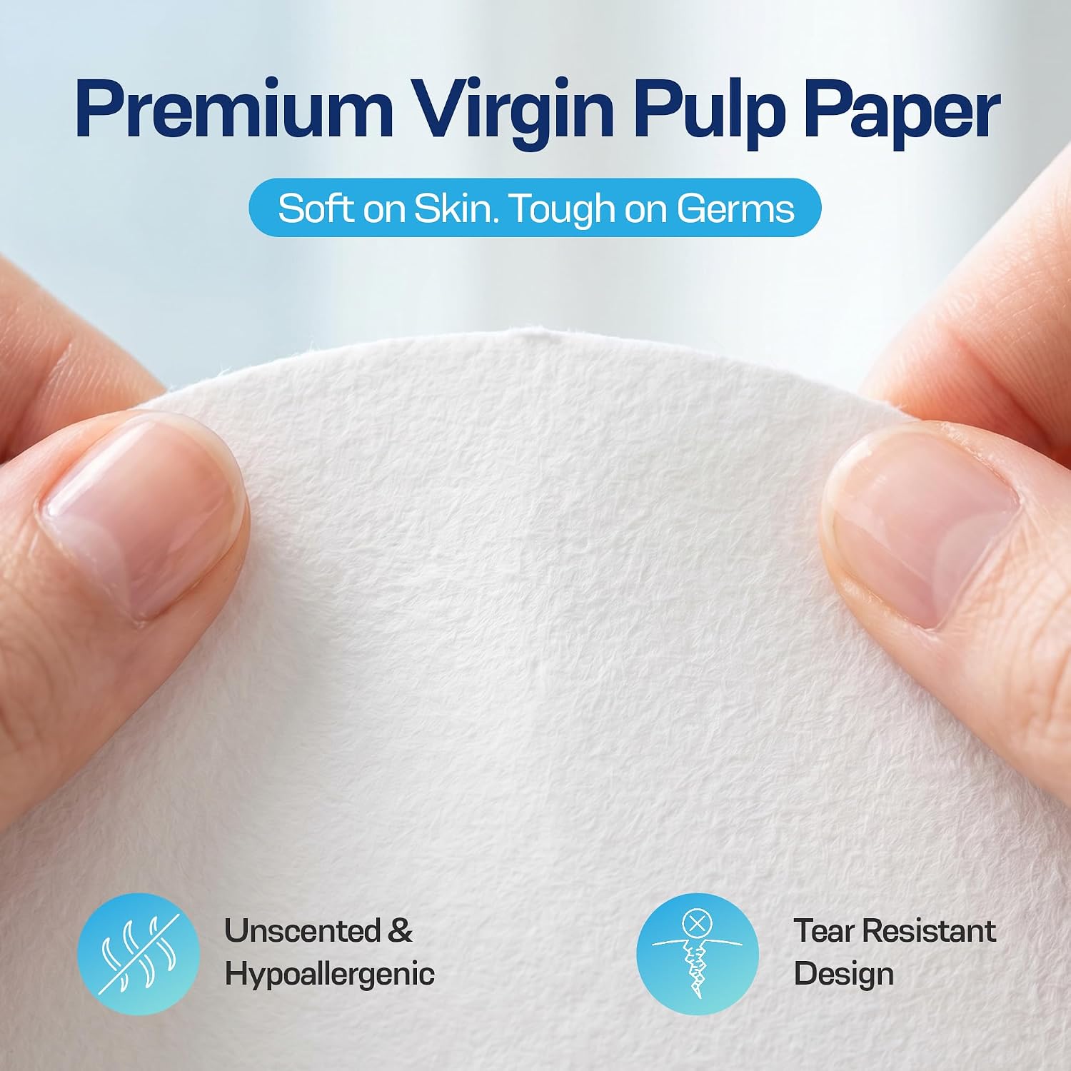 Rockland Guard Disposable Toilet Seat Covers - Flushable Paper Travel Pack - 50 Count (5 Resealable 10-Packs) - Portable Potty Training & Bathroom Hygiene Essentials for Adults & Kids