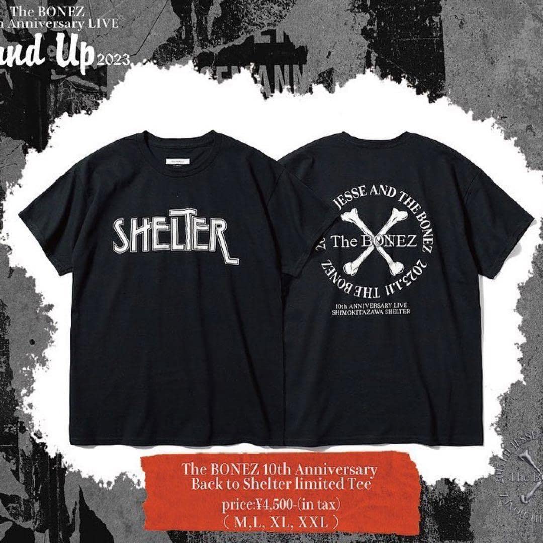 The BONEZ SHELTER Tシャツ XL ブラック Amazon.co.jp: The BONEZ 10th Anniversary shelter Tシャツ XXL