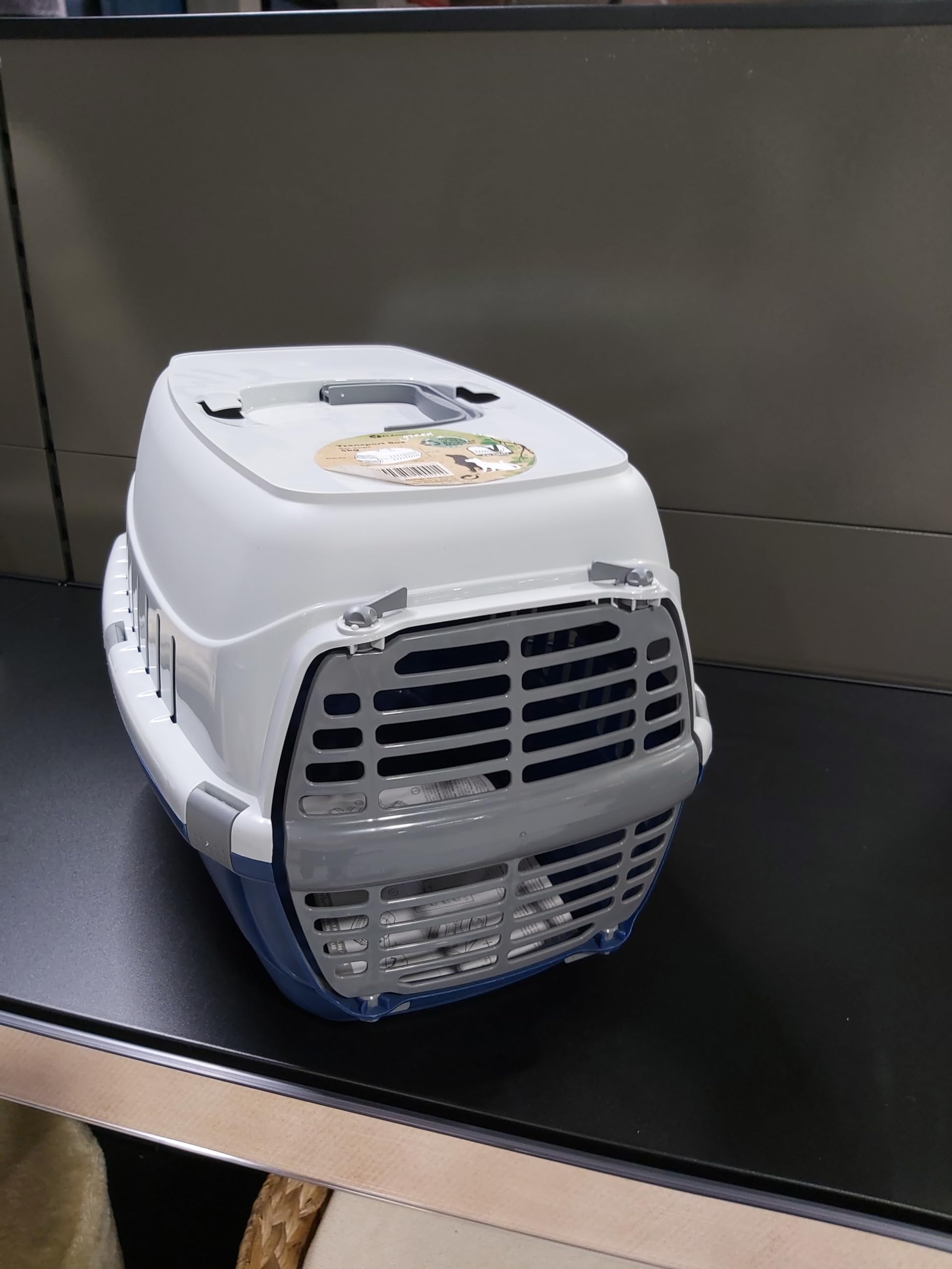 Cage de Transport Chat - Chien - Flamingo Noah 1 Multicolore - 32 x 49 x 30,5 cm - avec poignée - Clips de sécurité - Ouvertures Ventilation - Fentes Ceinture sécurité - fabriqué en Europe
