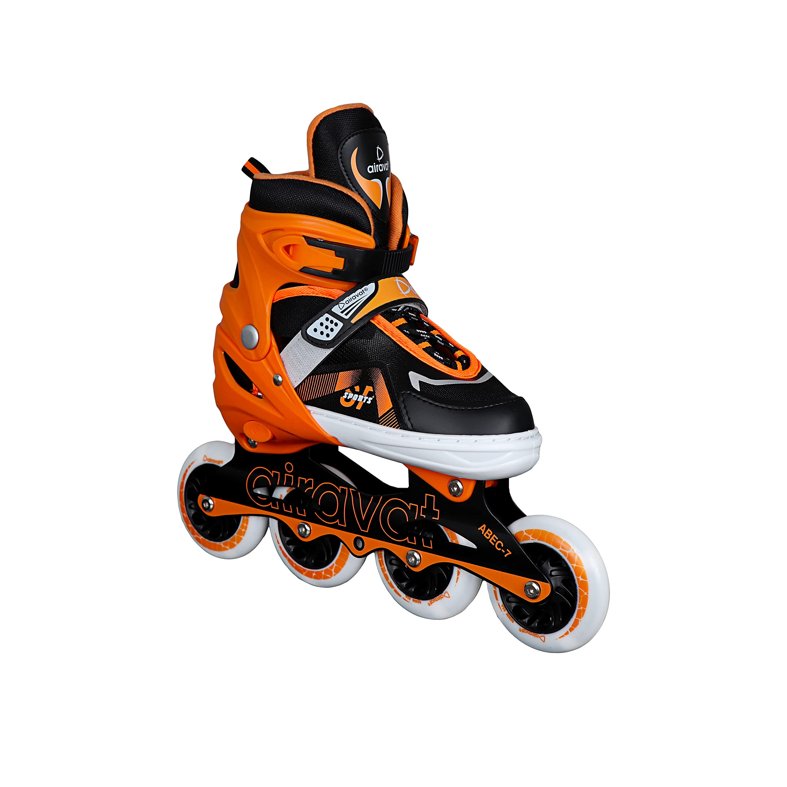 AIRAVATDash Adjustable Inline Skates, Made of Aluminum and PU Wheels, Outdoor Skates