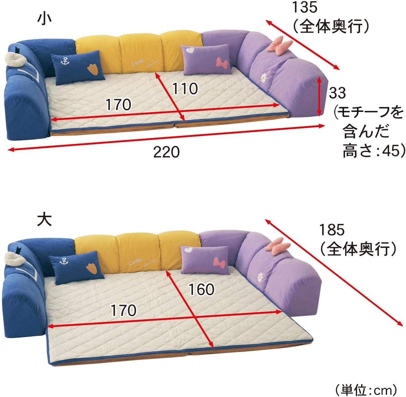 ベルメゾン くまのプーさん ダブルコーナーローソファーセット大 驚き