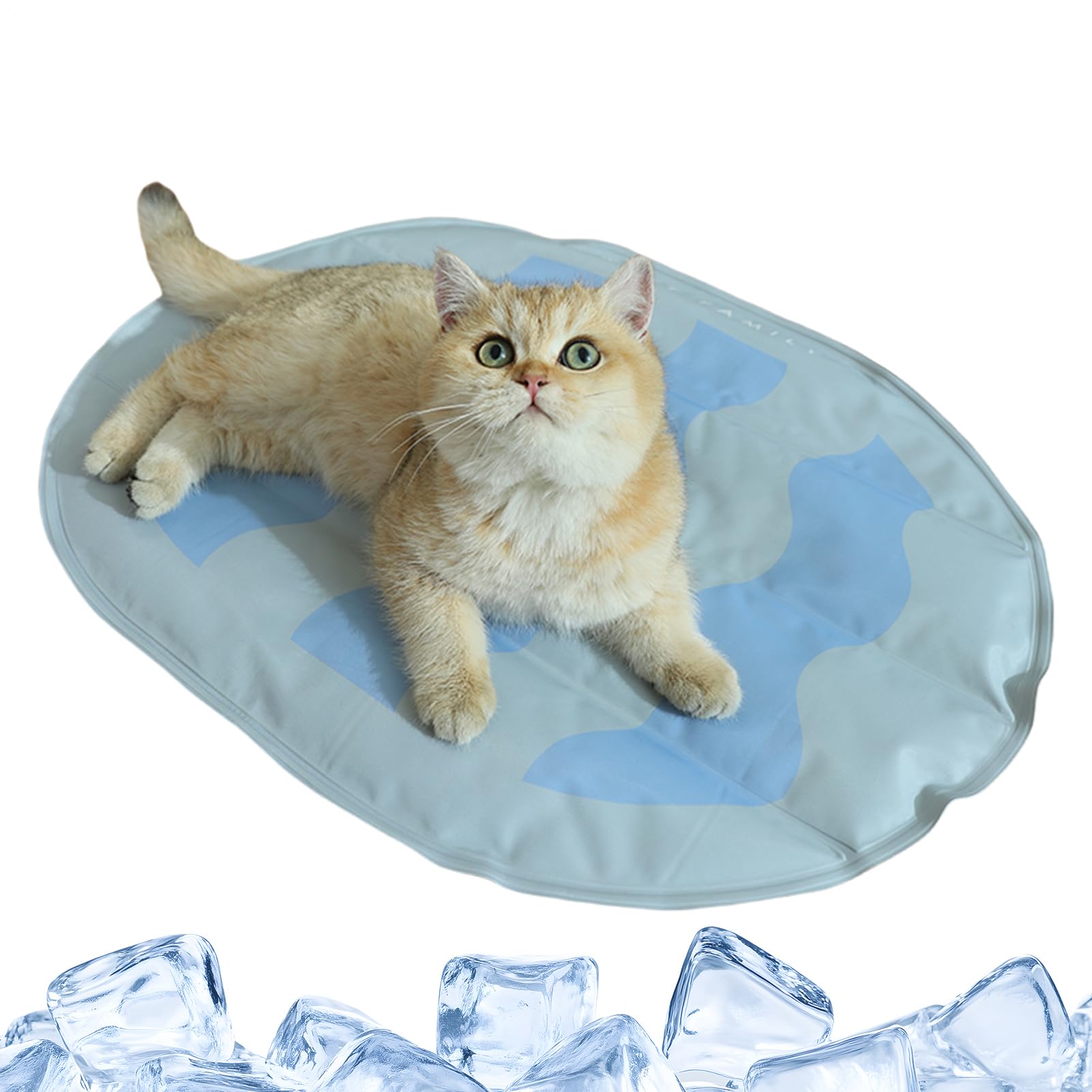 Tapis rafraîchissant pour animaux avec base anti-dérapante lavable en machine