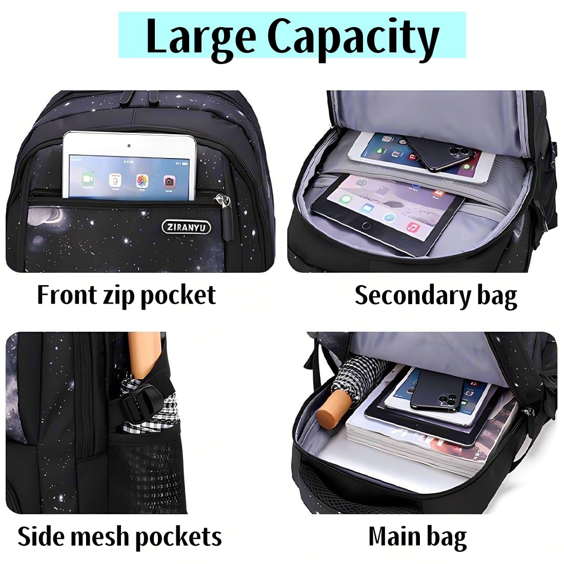 Cartable à Roulettes Garçons, Sac D'école pour Enfant, Sac à Dos à Roulettes pour Garçon pour L'école et Voyages
