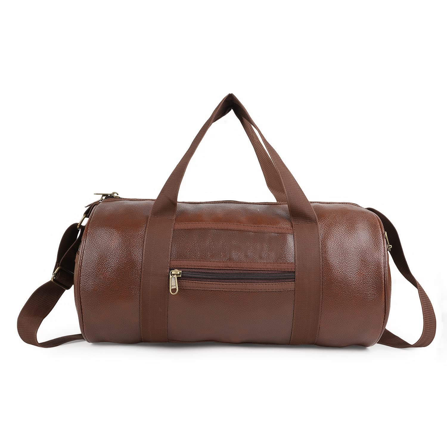 Synthetic Leather Casual Travel Gym Shoulder Bag, Lightweight Duffle Bag Sports Bag Weekend Daily Workout Barrel Bag for Unisex-image-41