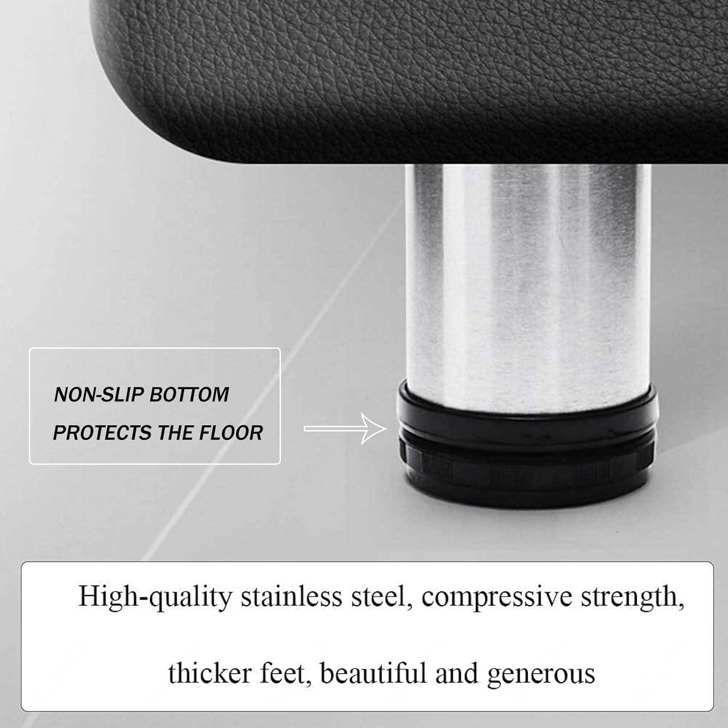 4 Pack Furniture Legs Sofa Legs Kitchen Cabinet Adjustable Feet Stainless Steel Legs for Table for Furniture, Kitchen, Desk, Table Legs, Furniture Legs,60mm(2.36in) ()