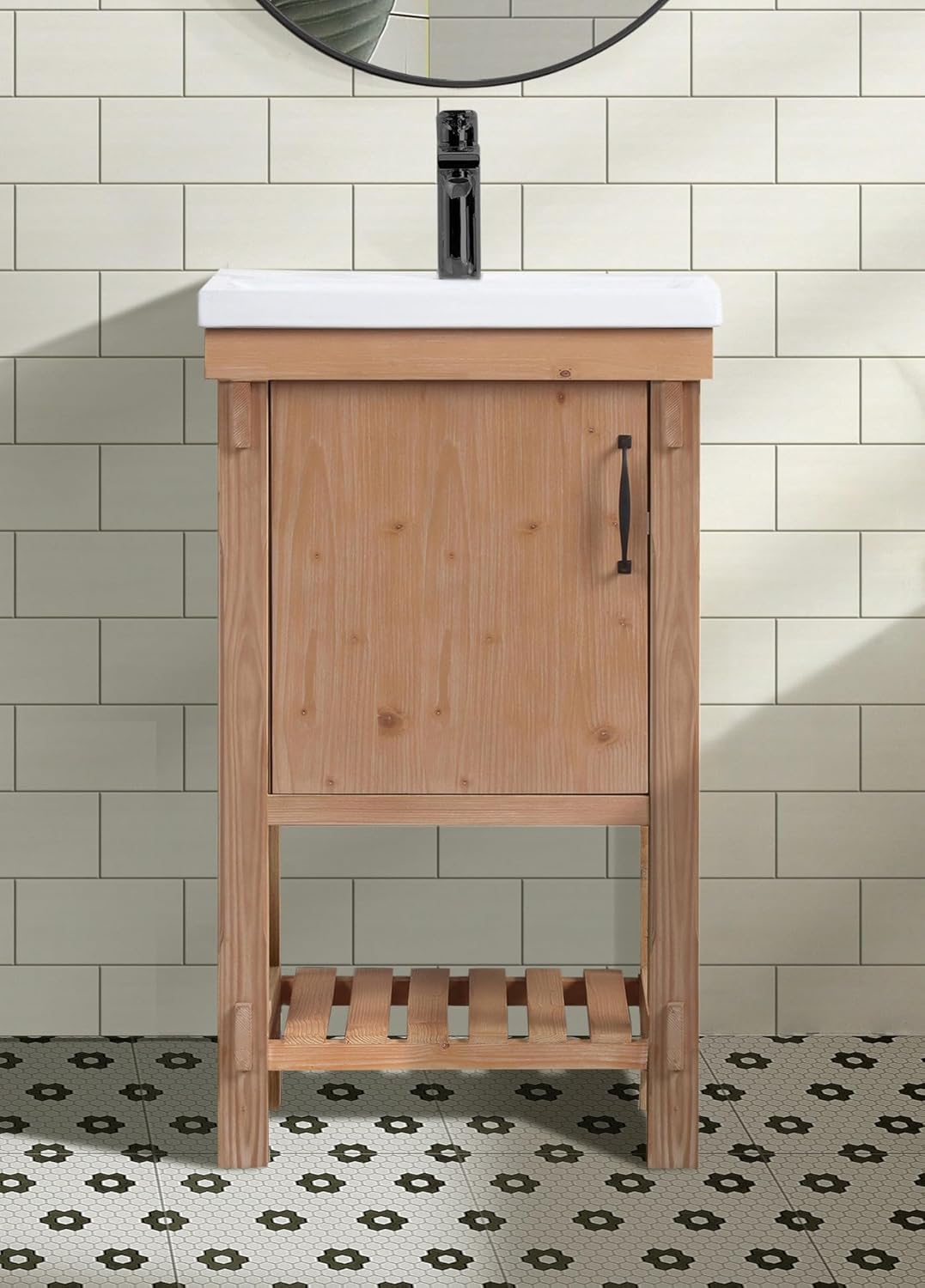 Ari Kitchen & Bath Marina Farmhouse 20" Solid Wood Bathroom Vanity in Driftwood