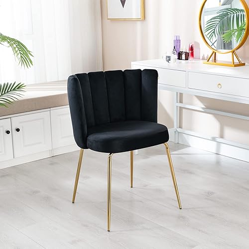 Miniatura 5 de chairus Juego de 2 sillas de comedor, cómodas sillas de sala de estar, modernas sillas tapizadas de terciopelo para cocina, tocador, dormitorio con