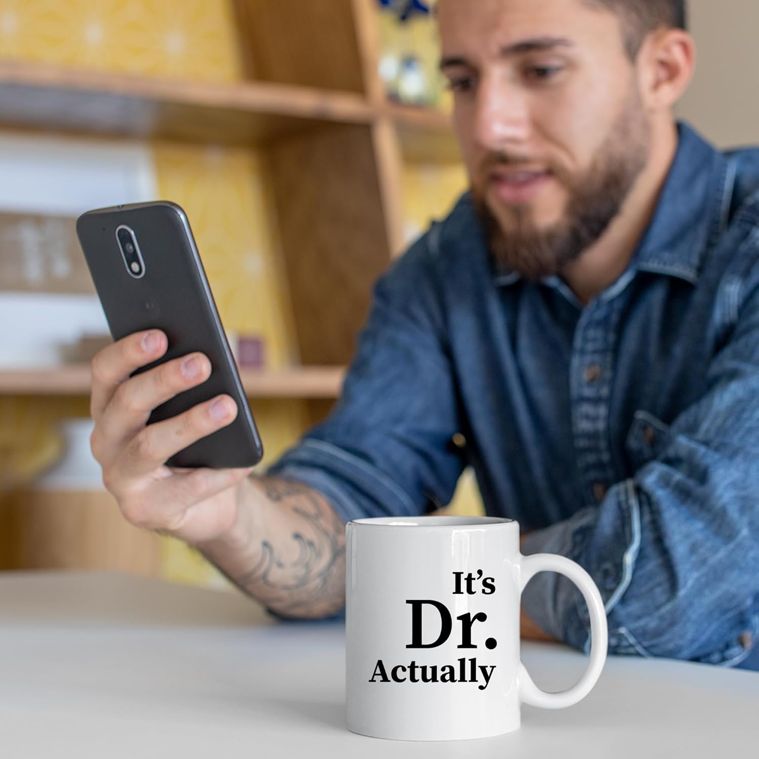 It's Dr Actually Doctor Gifts Graduation Phd Student Doctorate Degree Physician New Doctor Ceramic Coffee Mug White 11 oz - Image 6