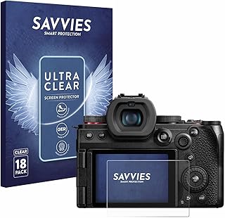 savvies Screen Protector compatible with Panasonic Lumix DC-G9 II Protection Film Clear 18-Pack