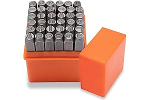 36-Piece Steel Letter Punch Set: Imprint Metal, Plastic, Wood, and Leather with Precision