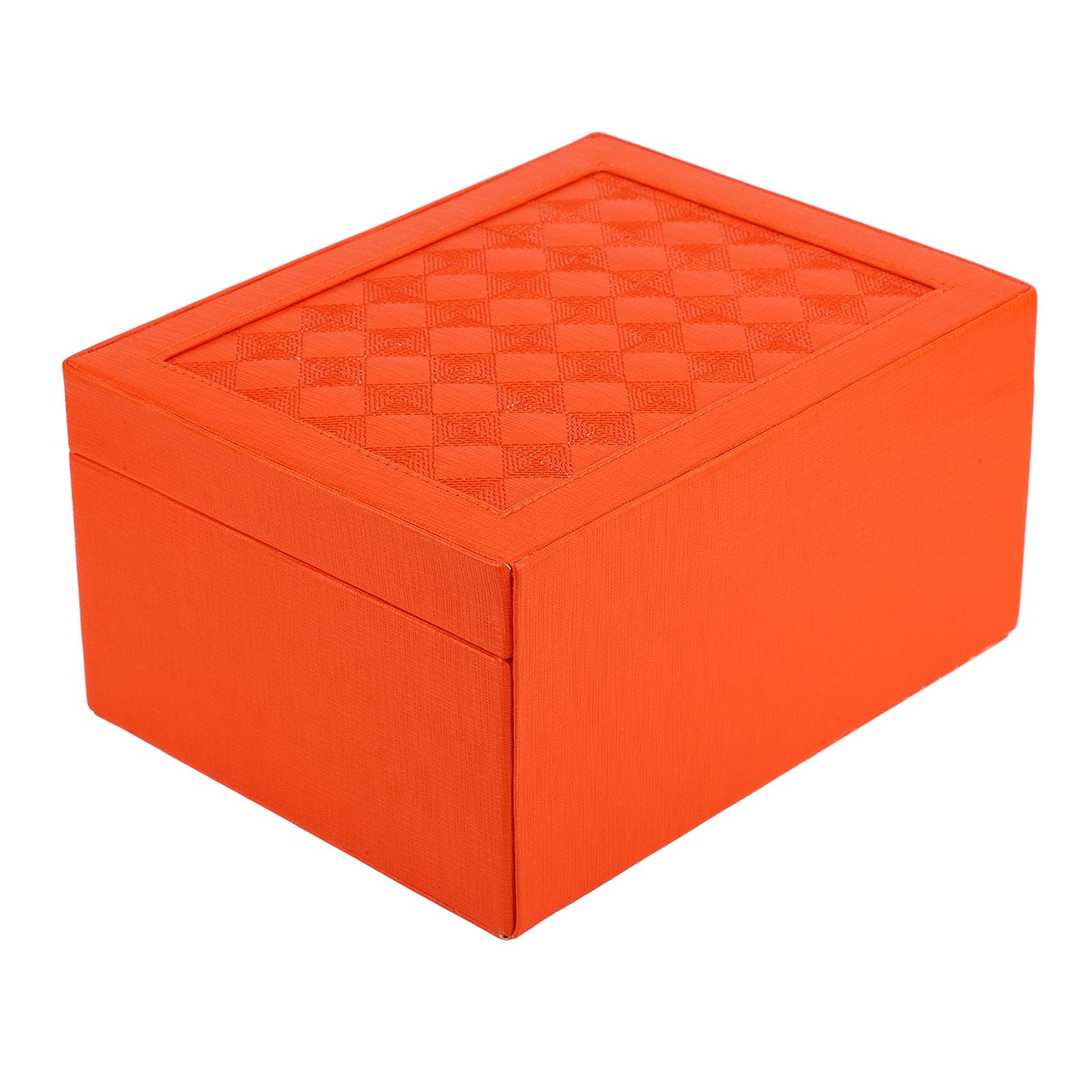 Pudełko do przechowywania biżuterii ze skóry PU Dwuwarstwowa przegroda Etui na organizery biżuterii o dużej pojemności na pierścionki, naszyjniki Kolczyki z kluczem (Karmazynowy)