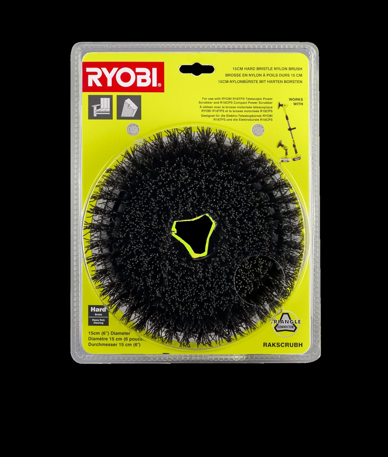 Ryobi RAKSCRUBH Hard Nylon Brush (Single)
