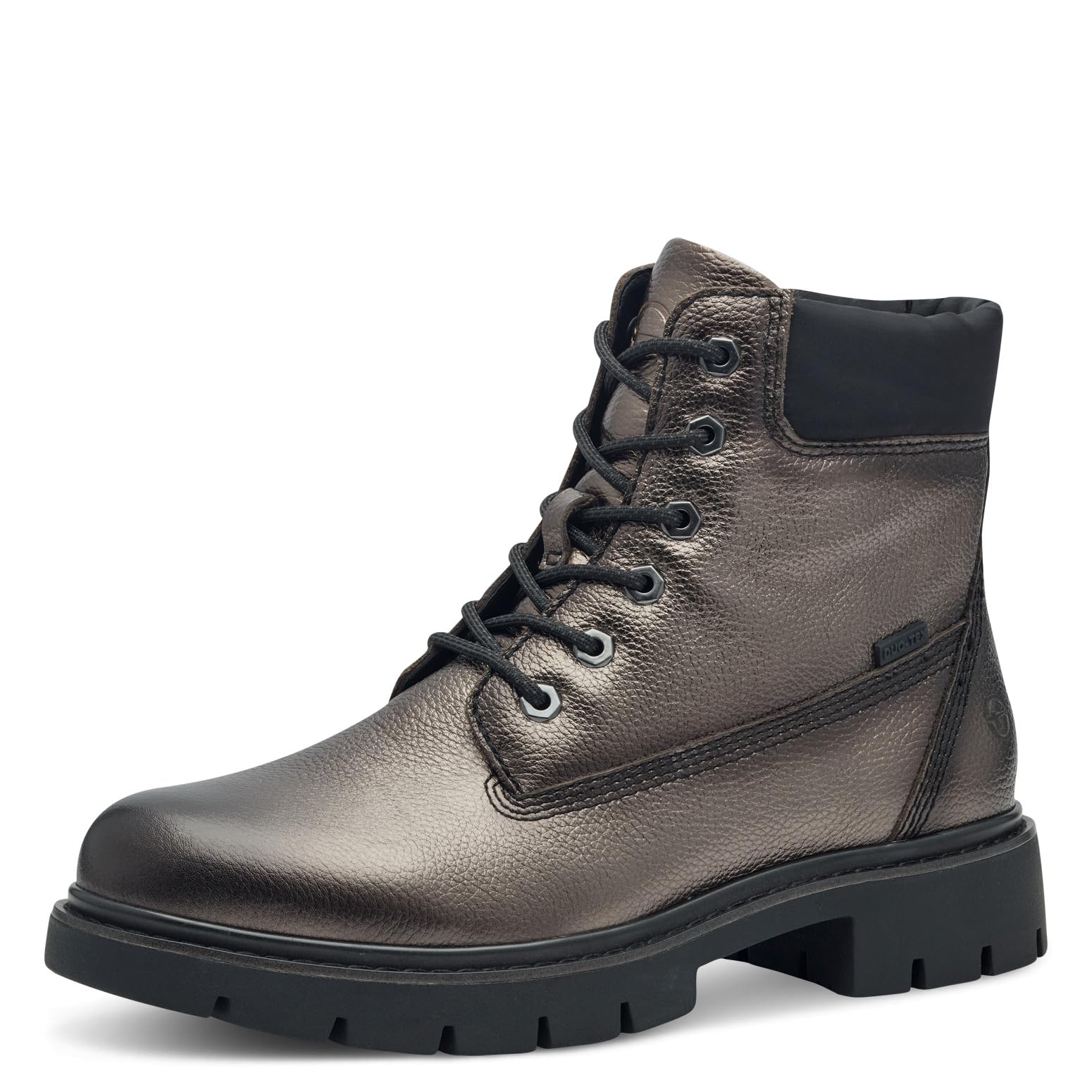 Tamaris Comfort Women’s Winter Lace-Up Ankle Boots Lined Water-Repellent, Pewter, 6,5 UK