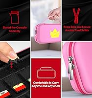 Vista 7 de ivoler Carrying Case for Nintendo Switch 2 Model(2025), Portable Hard Shell Pouch Carrying Travel Game Bag for Nintendo Switch 2 Accessories Holds