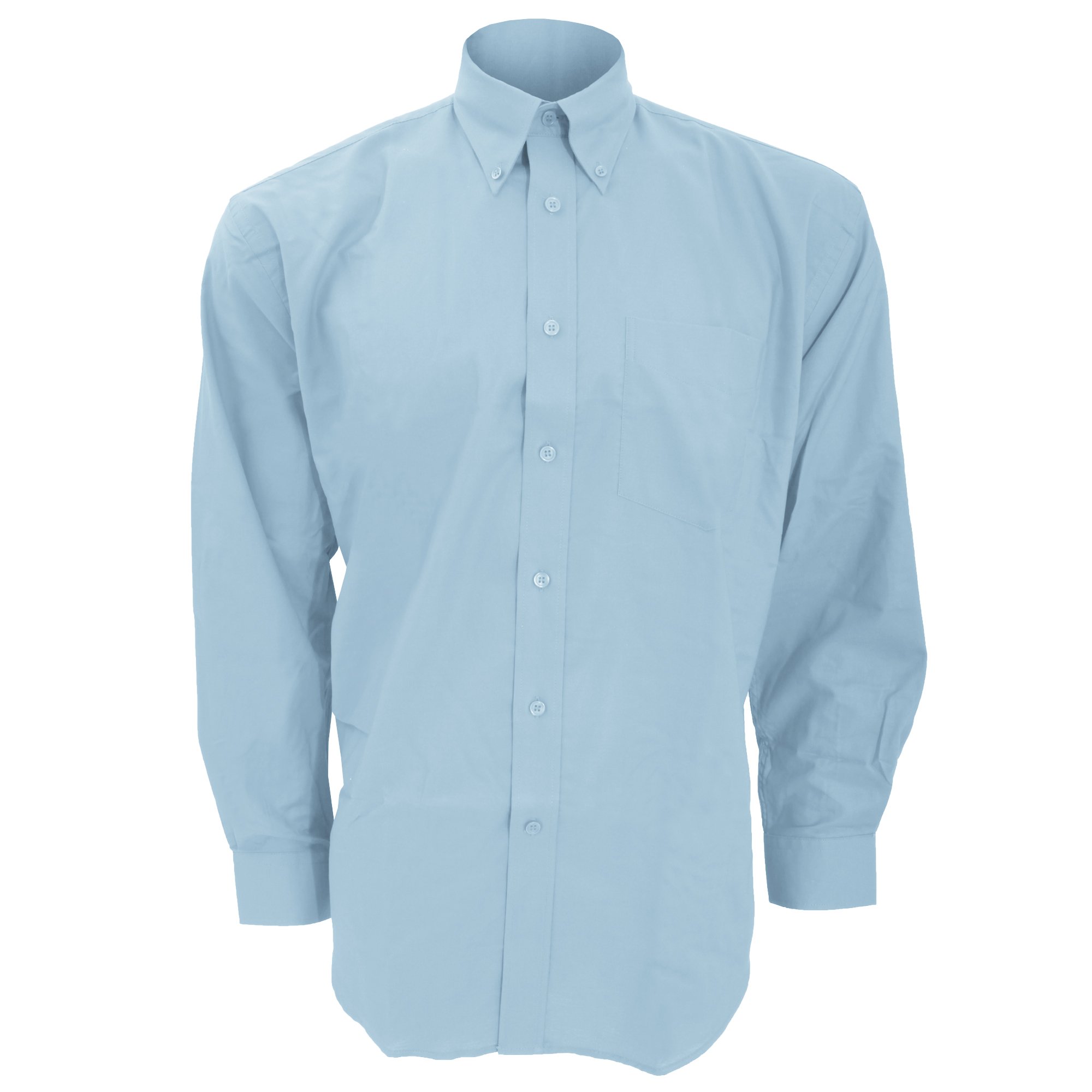 Kustom Kit Mens Workwear Oxford Long Sleeve Shirt (17inch) (Light Blue)