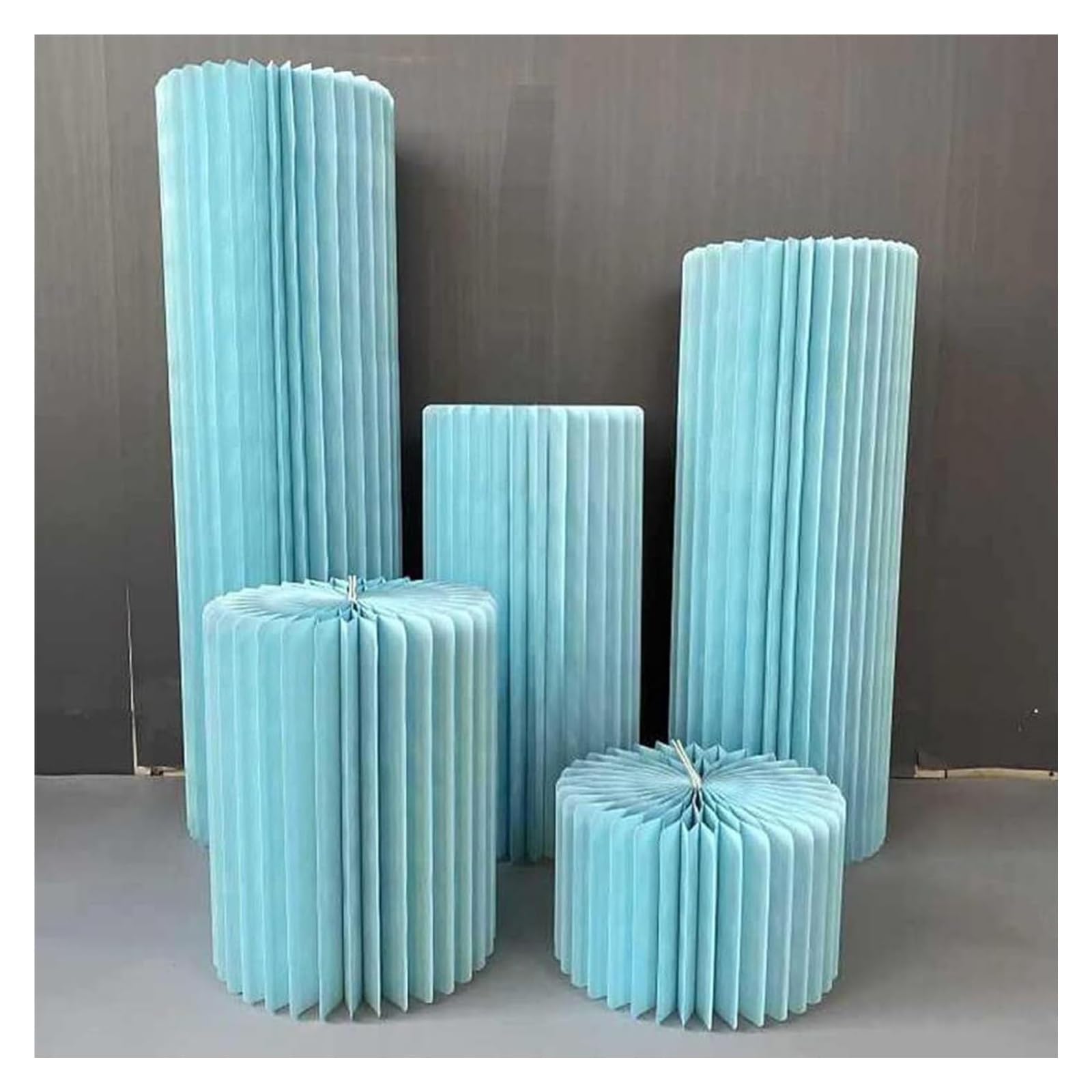 CXGfdghD plinth， Foldable Paper Columns Display Pedestals Stands, Pillar Cylinder Centerpiece With Acrylic Disc(Diameter 40cm,D)