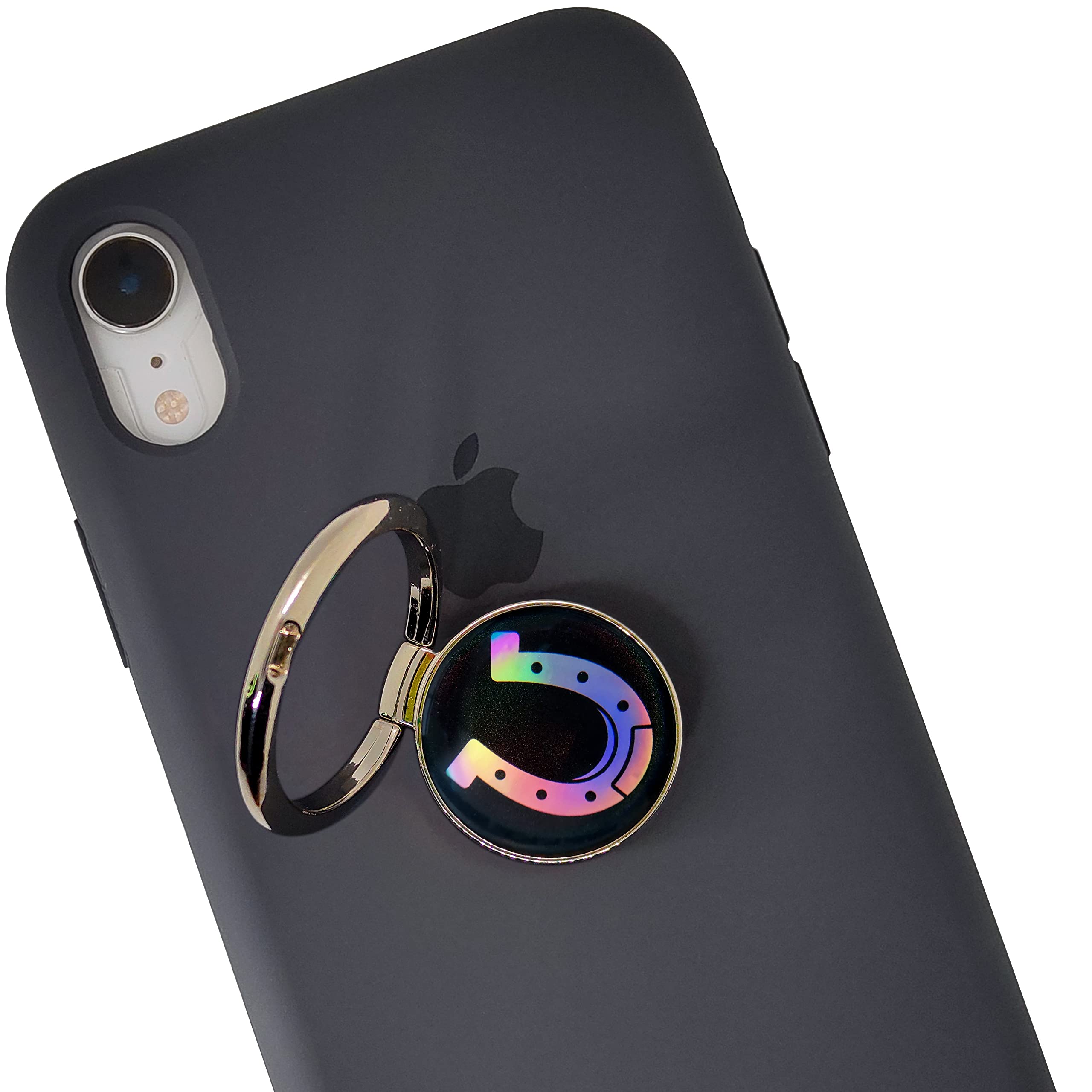 Swap-n-Snap 360° Holo-Ring Metallic Mobile Phone Ring Holder Grip and Stand with Changeable Logo Magnet - Princess & Girly