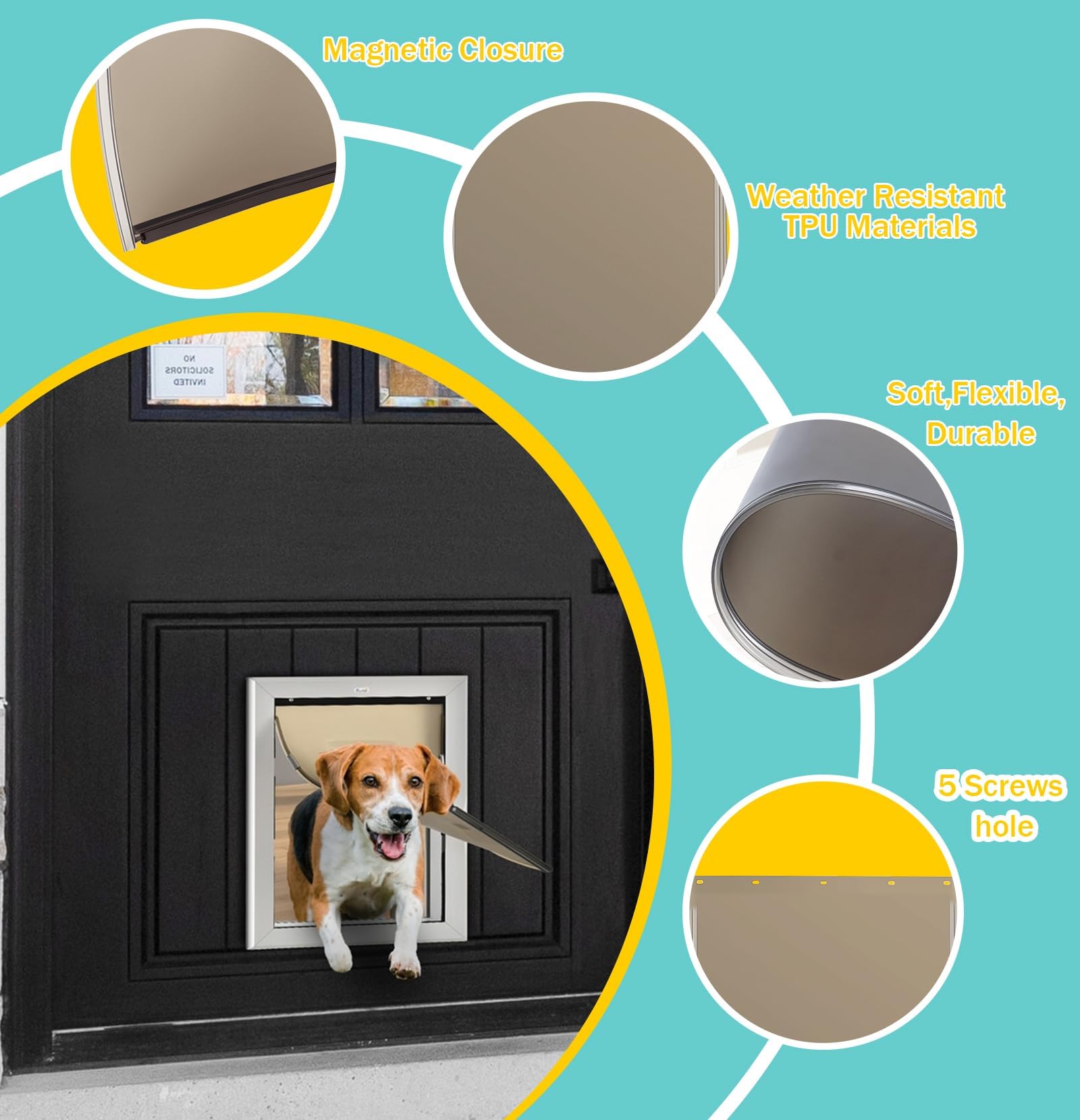 PAC11-11039 Ersatzklappe für Haustiertür, kompatibel mit PetSafe, große