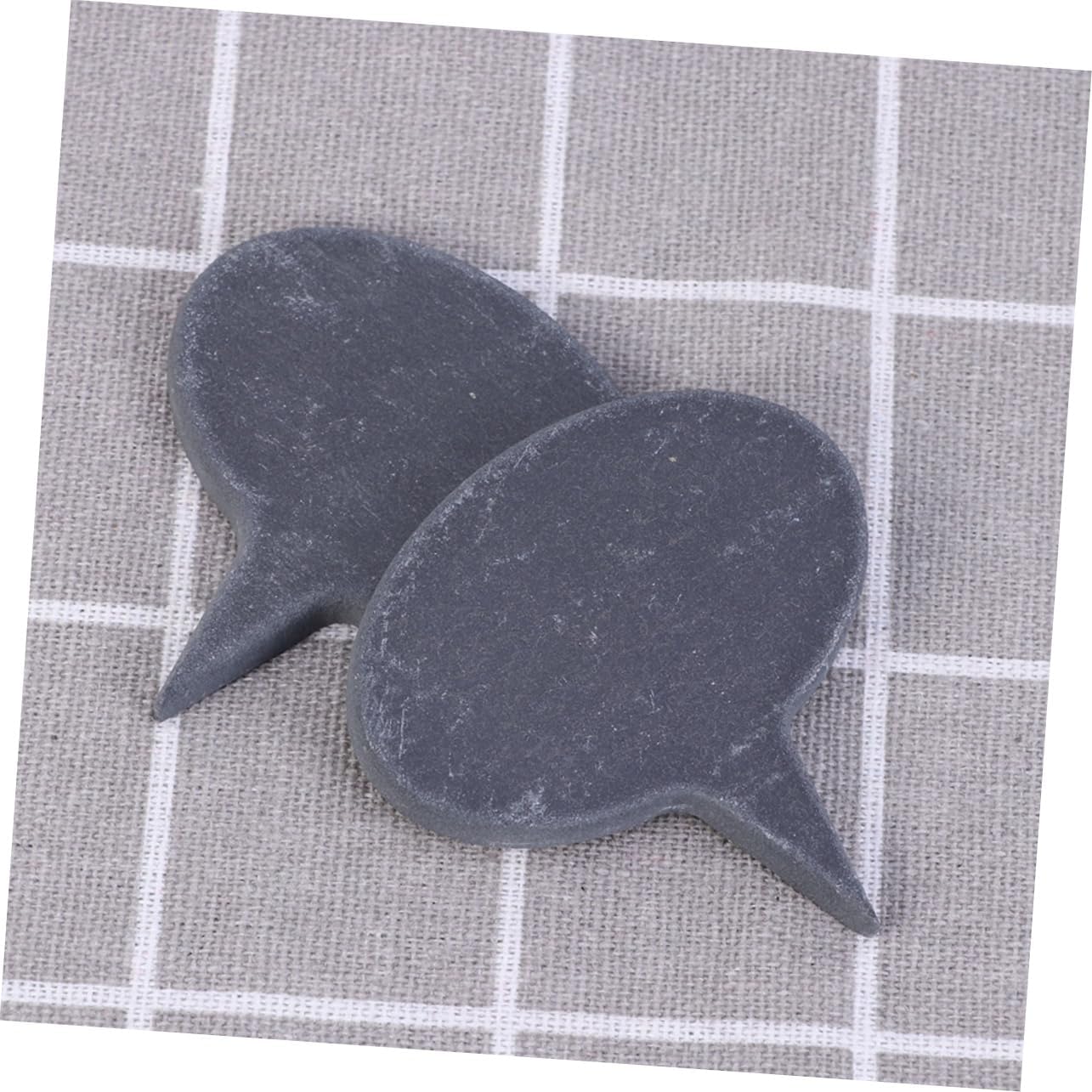 10pcs Slate Plant Labels for Cupcake and Cake, Oval Black Tags