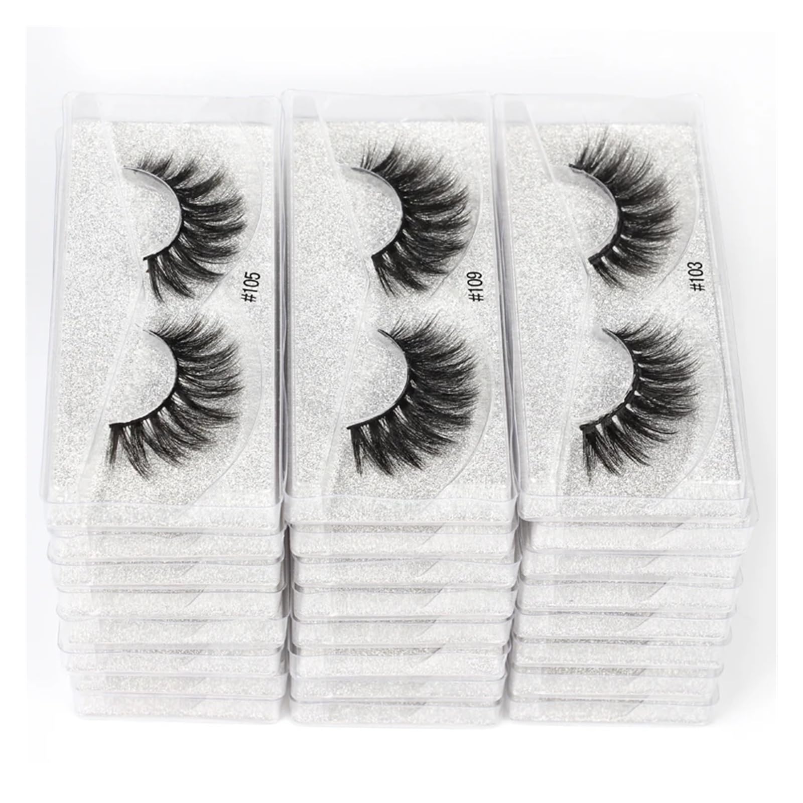 Messy Eyes 3d Lashes Rzęsy Naturalne miękkie cilios Sztuczne rzęsy Makijaż sztucznych rzęs luzem (kolor: 40 par RÓŻOWYCH)