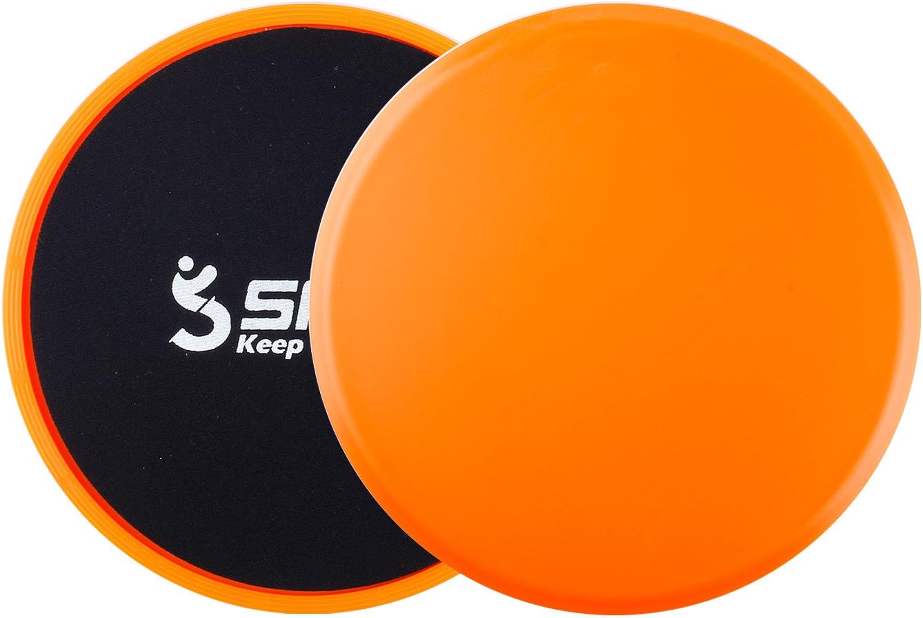 Sfee Core Exercise Sliders-2xDual Sided Gliding Discs for Use on Carpet, Hard Floor, Fitness Equipment Idea for Abdominal, Full Body Workout, Training,Leg Sliders, Aerobics, CrossFit+Gift Box