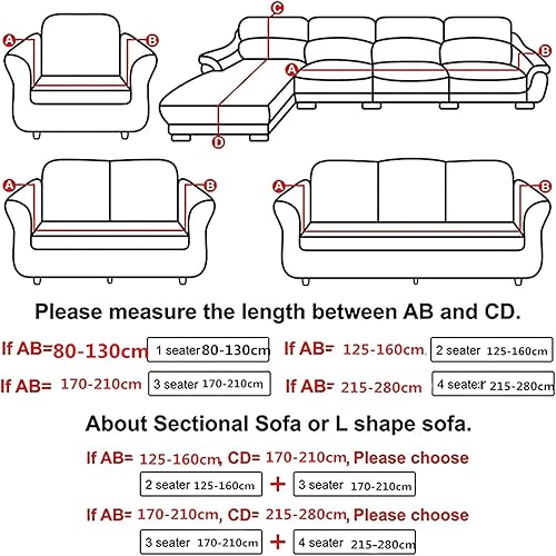 Miniatura 6 de Fundas para sofá esquinero, reemplaza fundas protectoras antideslizantes y lavables para muebles, fundas universales elásticas en forma de L, color