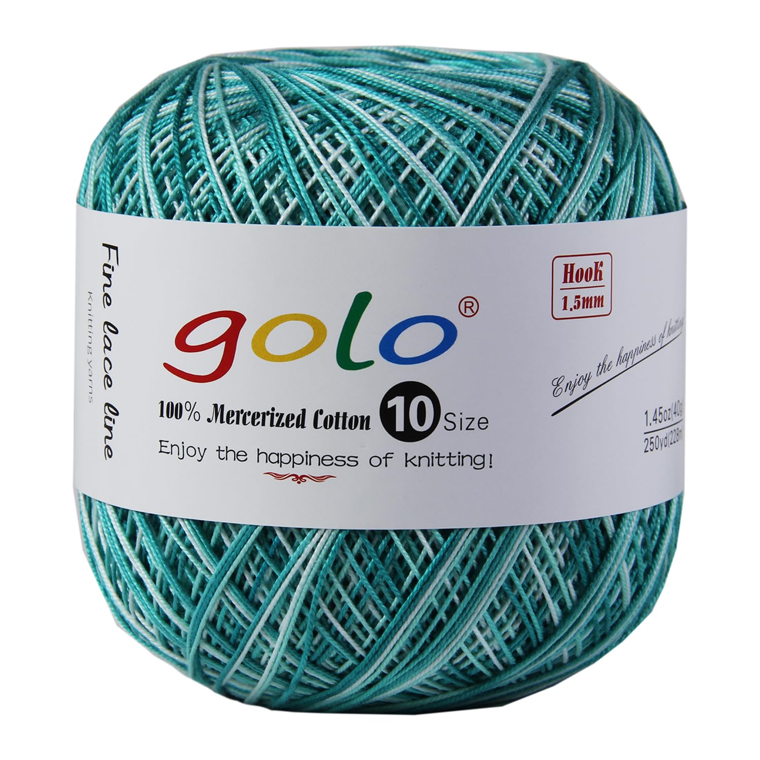 golo Crochet Thread Balls Size 10 Crochet Yarn Colored Yarn for Hand Knitting D-Green M83