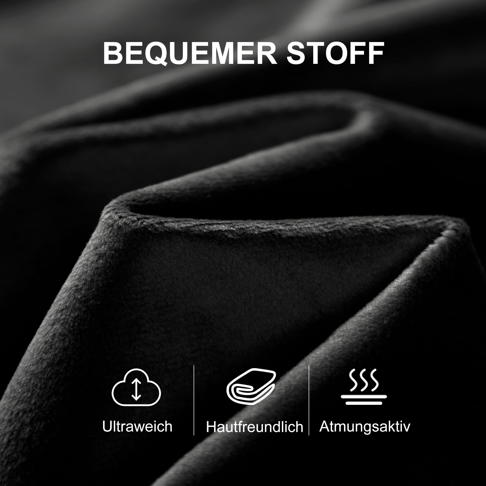 Lazy Chair mit Ottomane, Sessel Wohnzimmer Ohrensessel mit Hocker, Lesesessel Bequem Armchair Lounge Sessel mit Fußhocker, Relaxstuhl Relaxsessel mit Fußstütze, Seitentasche, Schwarz