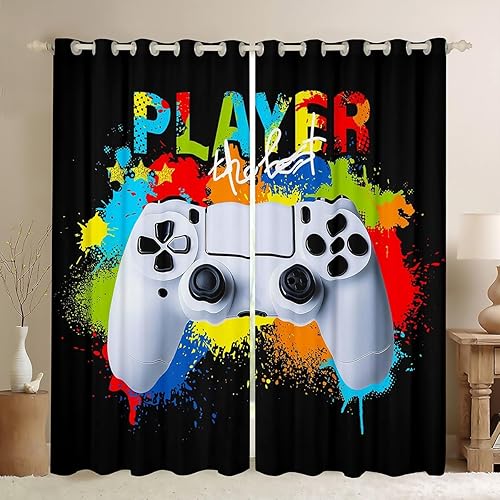 Miniatura 27 de Cortinas de ventana con diseño de gatos y mascotas, cortinas Kawaii para ventana de espacio exterior, para dormitorio, sala de estar, para niños