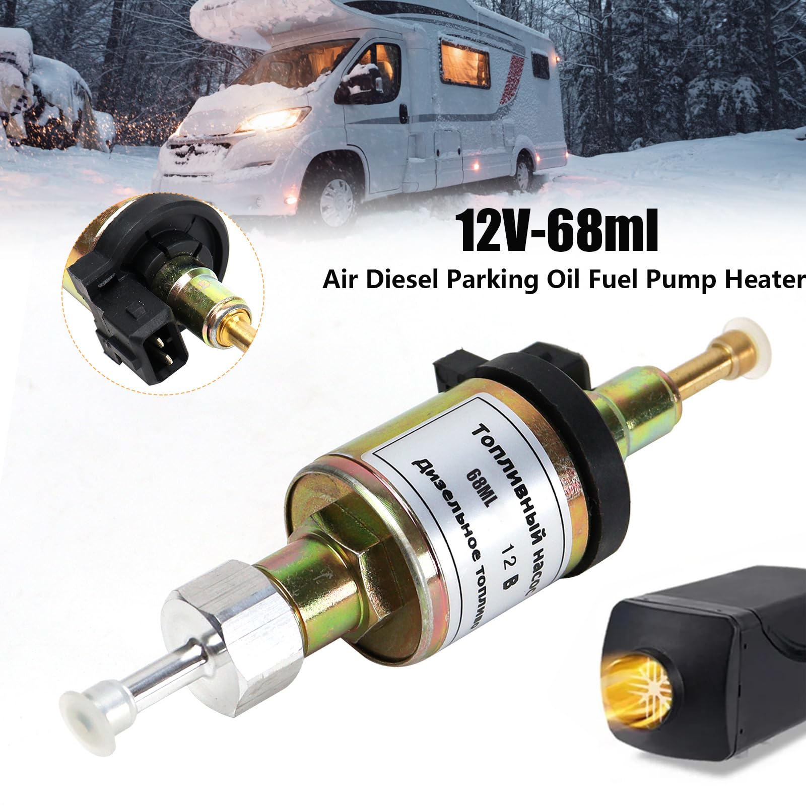 12V-68ML XQZMD Pompa paliwowa, pompa oleju, pompa grzewcza, pompa dozująca, pompa do samochodu, olej napędowy, paliwo, parking, pompa grzewcza dla 2-8KW Webasto Eberspacher (12V-68ml)