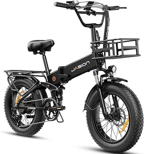 Jasion X-Hunter - Bicicleta eléctrica para adultos, motor de pico de 1400 W, 30 MPH, velocidad máxima 624 Wh, batería extraíble, diseño de sistema