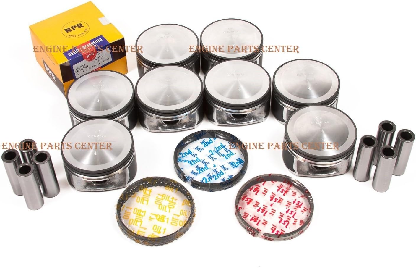 NPR Piston & ring set 10-873-0 compatible with 2003-07 5.7L Dodge Durango 300 Ram 1500 2500 3500 Dodge 5.7L Hemi