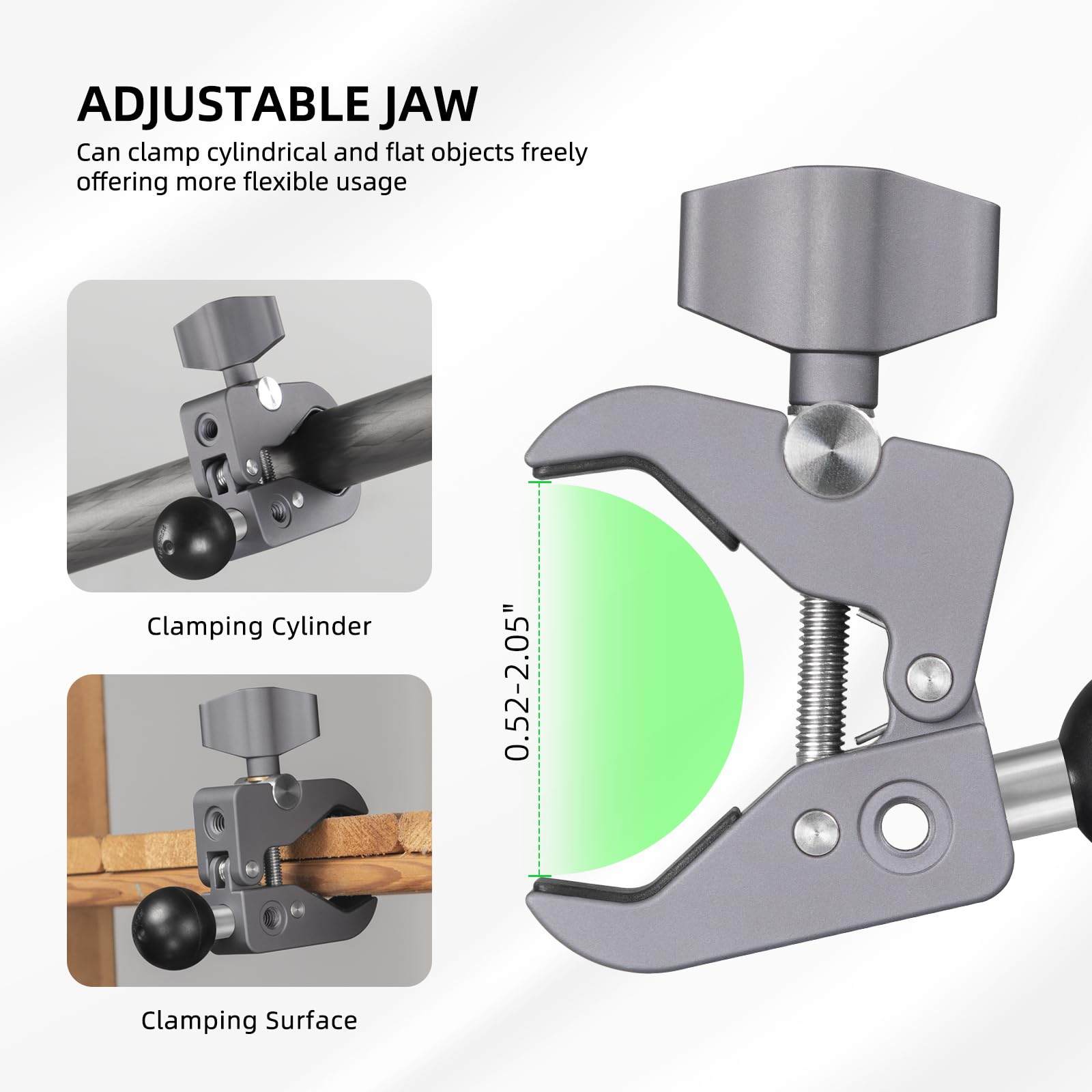 FANAUE Porta Cellulare per Moto con Attacco a Sfera da 1 Pollice Gamma di Serraggio 13-52mm Adatto per Manubrio di Moto e Bicicletta