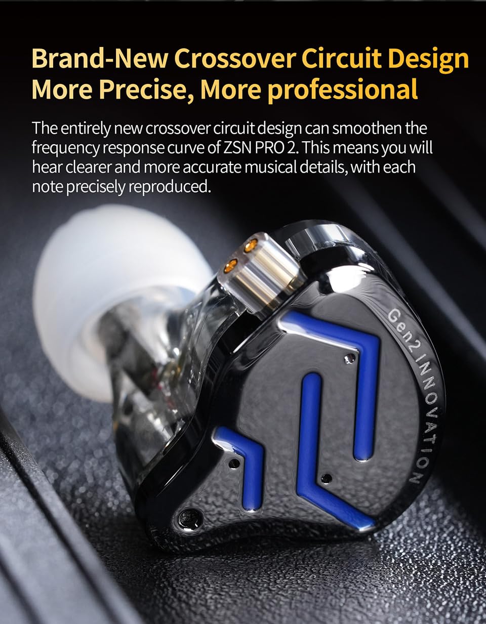 KZ ZSN Pro - Cuffie con monitor in-ear da 2 pollici, auricolari in metallo, tecnologia ibrida 1BA+1DD, bassi Hi-Fi, suono chiaro, IEM, cancellazione del rumore, cuffie cablate per musicisti, cantanti