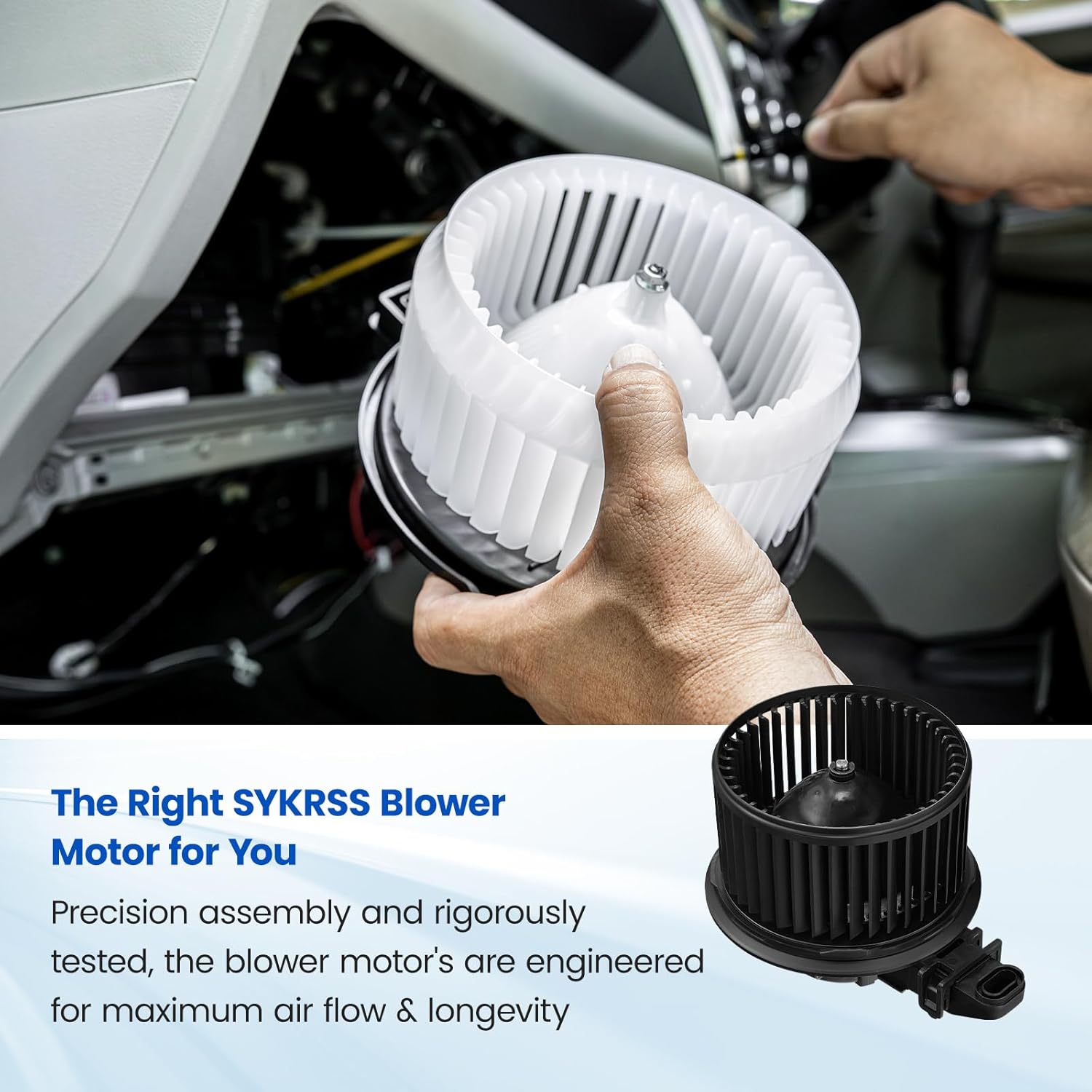 HVAC Blower Motor 700223 Compatible with Ford F-250 F-350 F-450 F-550 Super Duty/Escape 2008-2010, Compatible with Mercury Mariner, PM9373 6552613 MM1017 A/C Blower Motor Assembly