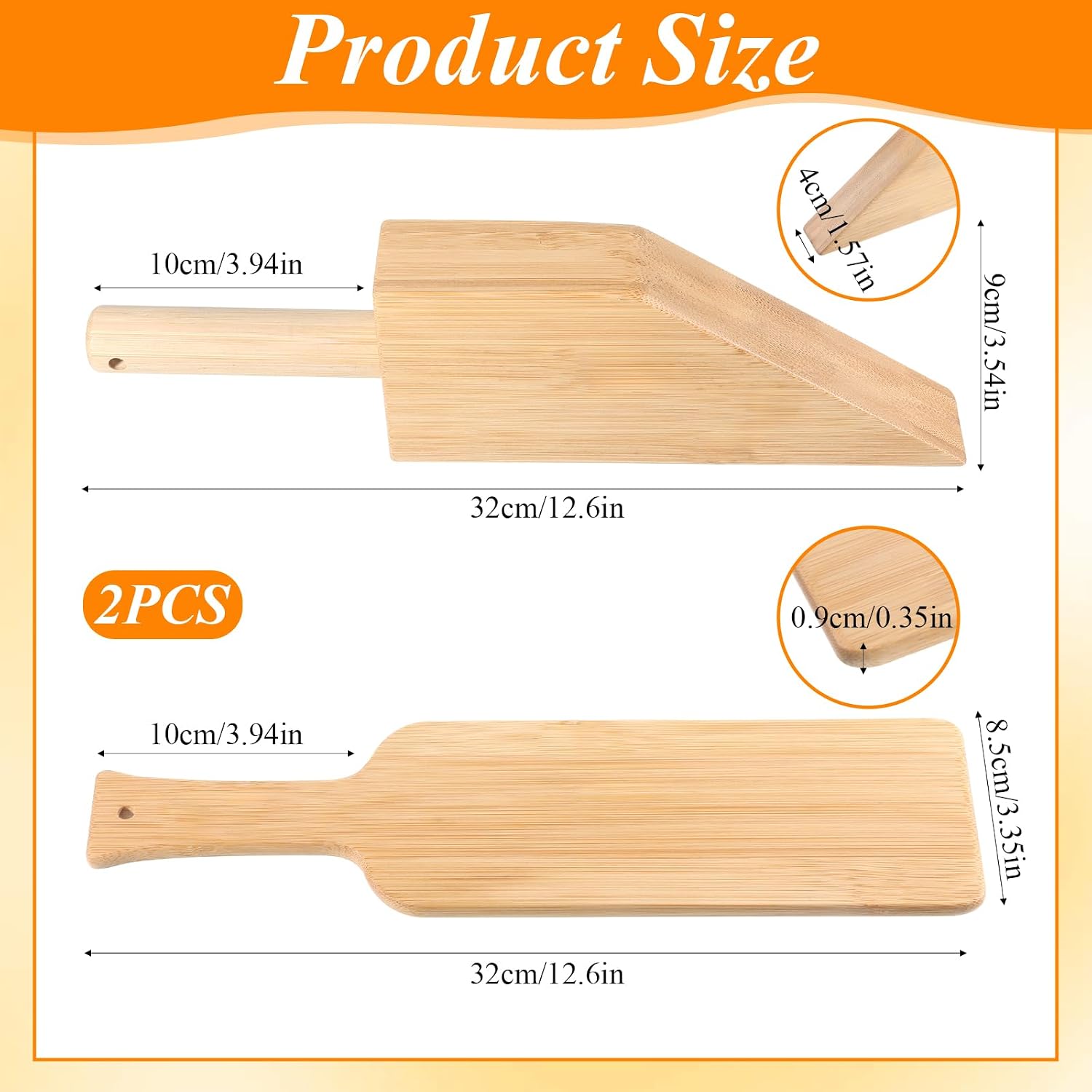 2 Pcs Mattress Lifter Set, Bamboo Wood Mattress Lifter Tools for Changing Sheets Wedge Elevator and Sheet Tucking Tool Ergonomic Design for Housekeepers, Caregivers, Seniors