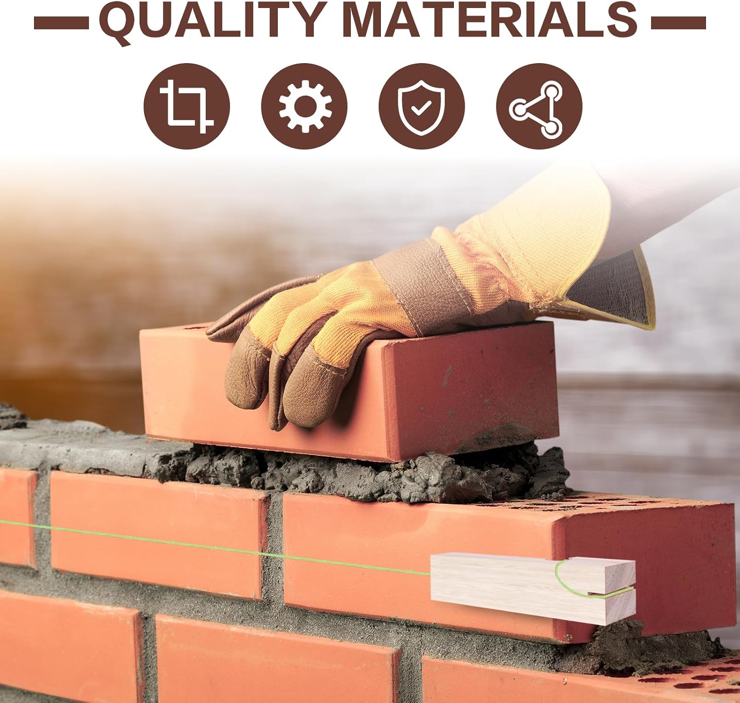 20 Pcs Masonry Line Blocks, Masonry String Lines Concrete Blocks for Masonry Tools