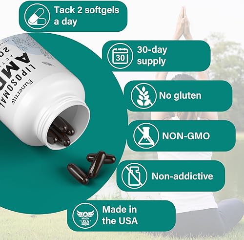 Miniatura 7 de Activador liposomal AMPK 2000 mg - Alta biodisponibilidad Berberina HCL, DIM, cardo mariano y corteza de canela Cápsula 6 en 1 AMPK Suplementos para