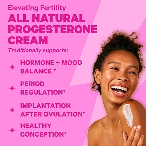 Miniatura 3 de Pink Stork Suplementos de fertilidad para mujeres y crema de progesterona para apoyar la concepción y el equilibrio hormonal, progesterona