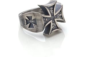 Maltese Cross with Skulls Ring: A Symbol of Strength and Courage