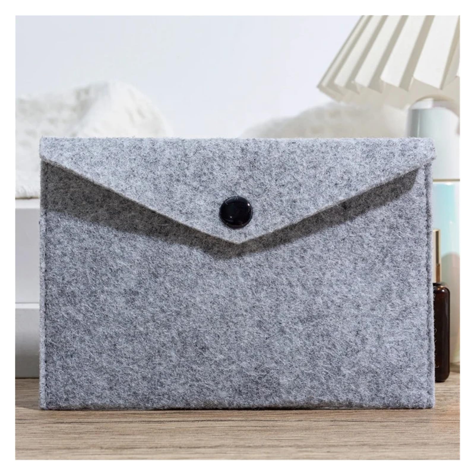Borsa Portadocumenti In Feltro Buste postali in feltro personalizzabili da 10 pezzi con bottone a pressione for un design personalizzato(Dark Gray,23x31cm)