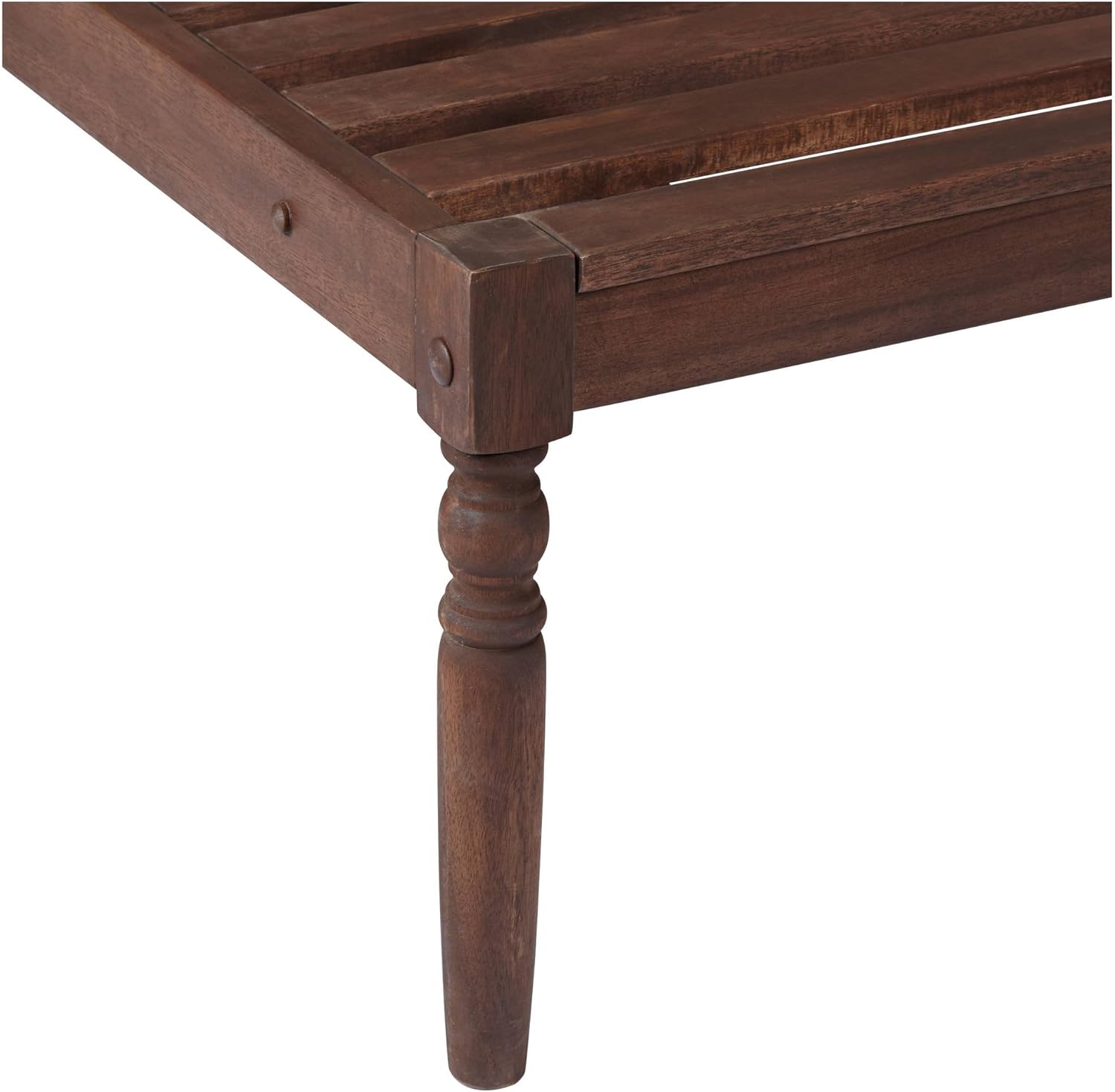 Teal Island Designs Napa Modular Natural Dark Oil Acacia Armless Chair